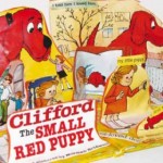 Clifford diorama made from cut-outs of damaged books, a la Rhyllis Bignell