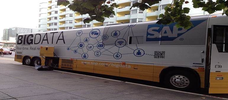 Bus wrapped with SAP Big Data by IntelFreePress http://creativecommons.org/licenses/by-sa/2.0/deed.en  